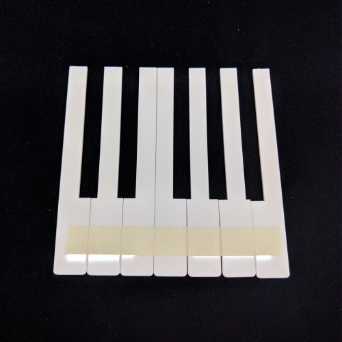 Klaviertastenbelag ohne Fronten - creme - 52mm
