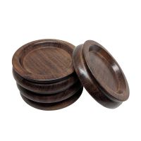 Coaster set for piano - wood - Ø94mm