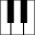 Untersetzer Set für Piano - Kunststoff - schwarz - Ø60mm